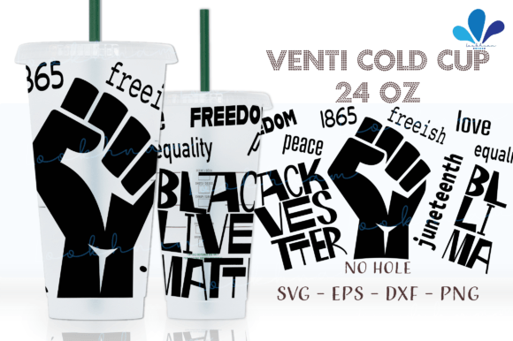 1865 Juneteenth Black History Venti Wrap for Crafts & Graphics