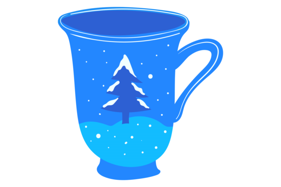 Blue Ceramic Mug Graphics: A Cozy Illustration Review