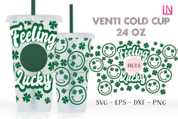 Feeling Lucky Smiley Face Cup Graphics & Crafts