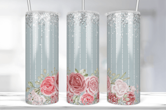 Floral Tumbler Wrap Graphics for Handmade Crafts