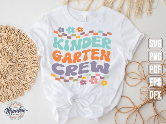 Kinder Garten Crew SVG: Playful Wavy Graphics for Crafts