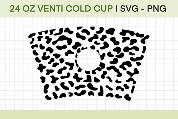 Leopard Venti Cup Wrap: Bold Graphics for Crafts