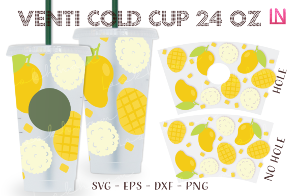 Mango Sticky Rice Venti Cold Cup Wrap: Graphics & Crafts