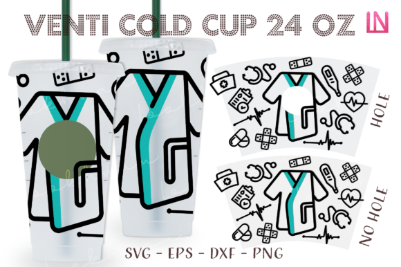Medical Nurse Scrub Venti SVG: Graphics for Crafts & Branding