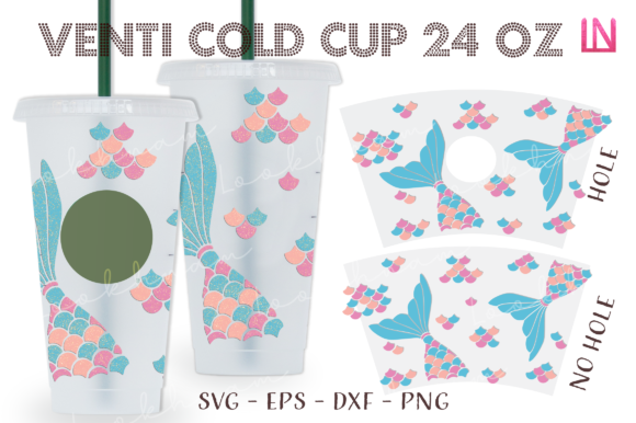 Mermaid Tail 24 Oz Venti Cold Cup Wrap Review
