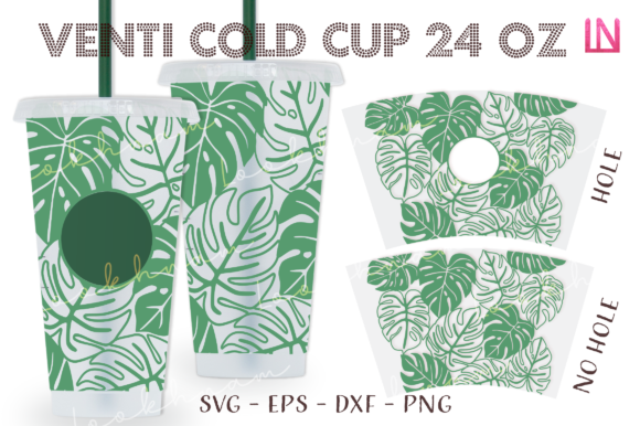 Monstera with Name Space Cup Graphics & Crafts Review