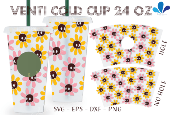 Skull Daisy Halloween Flower Venti Wrap Graphics & Crafts Review