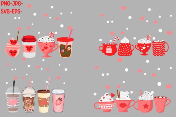 Valentines Day Cup Coffee Graphics & Illustrations