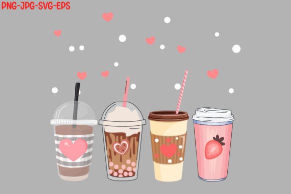 Valentines Day Cute Cup Coffee Graphics & Illustrations
